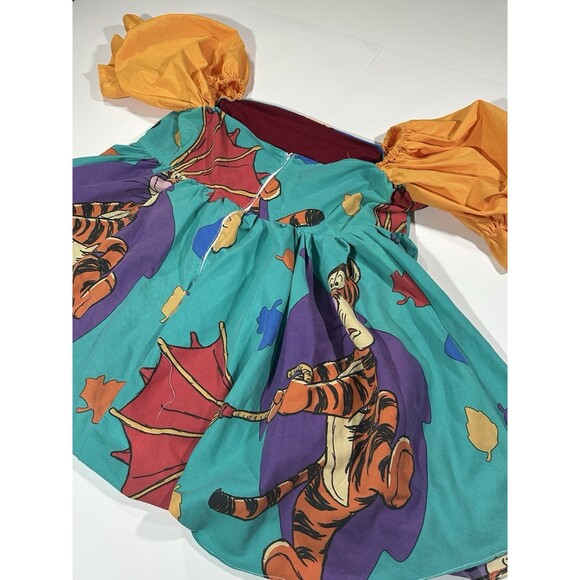 VTG 90s Disney Winnie Pooh Bed Sheets Colorful Dress Puff Sleeve Womens XXL READ - Picture 12 of 16